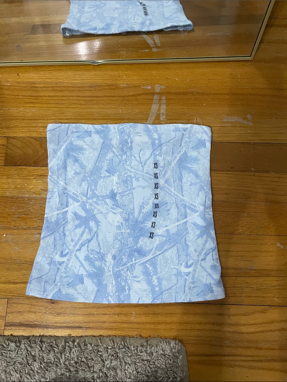 XS Light Blue Camo Tube Top(comes with adjustable straps)